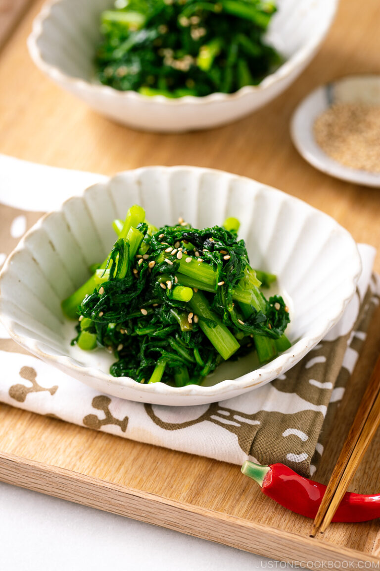 Chrysanthemum Greens Salad 春菊のナムル • Just One Cookbook