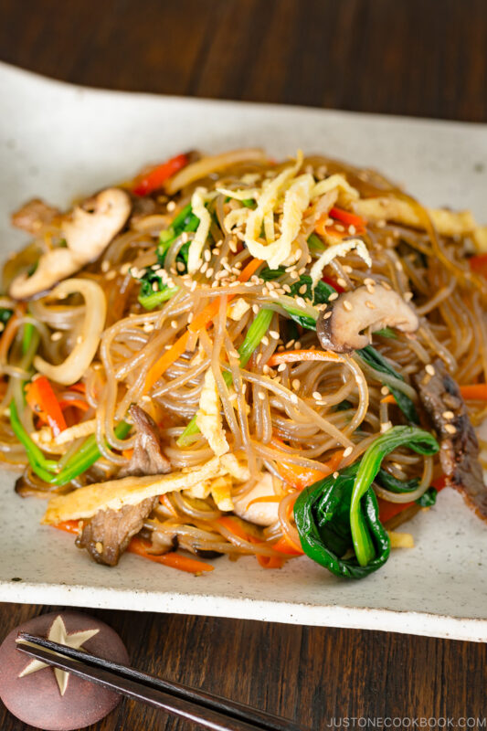 Japchae (Korean Stir Fried Noodles) • Just One Cookbook