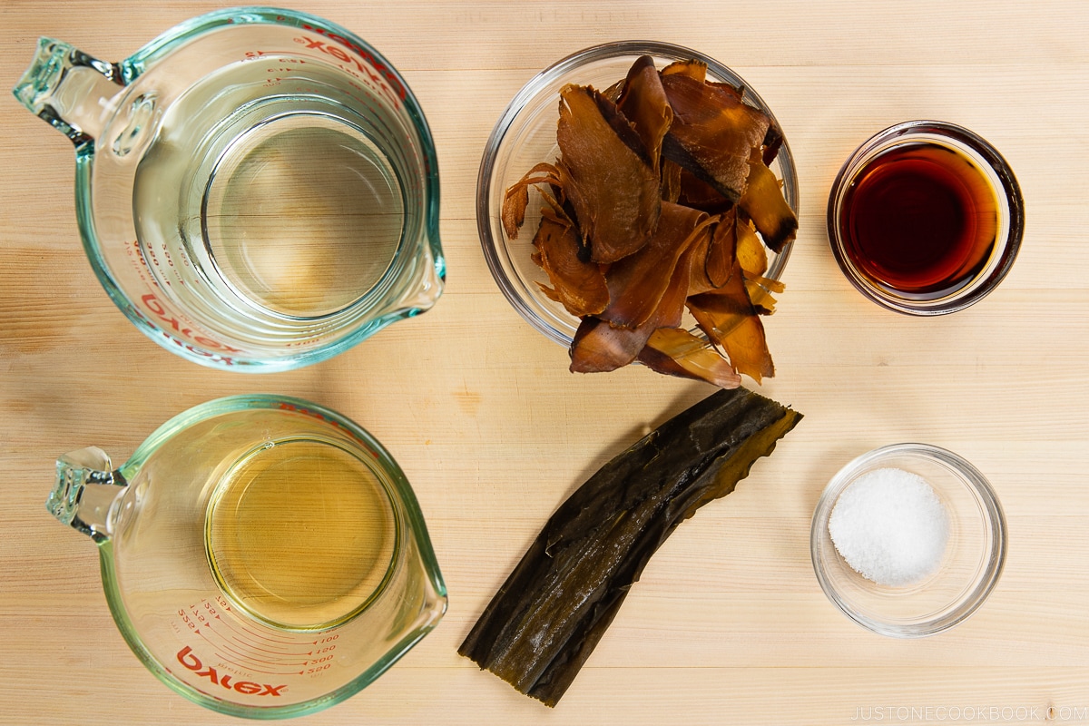 Homemade Shiro Dashi Ingredients