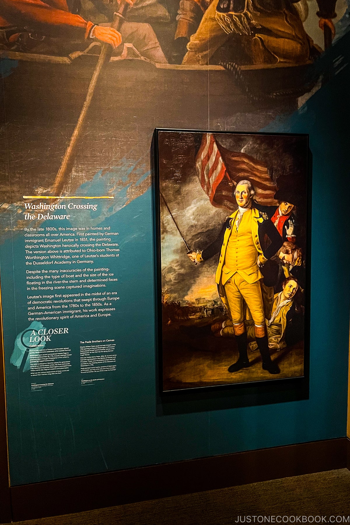 painting of George Washington on a wall