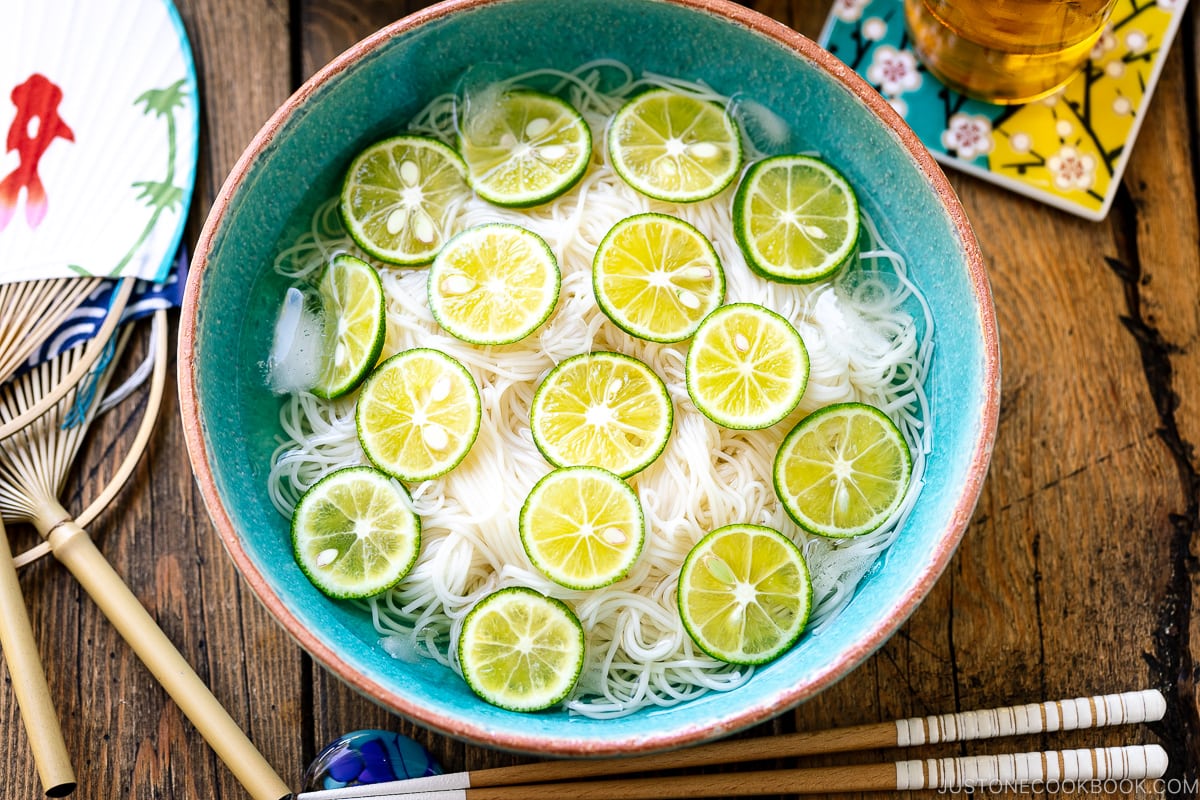 Cold Somen Noodles with Sudachi Lime ???????