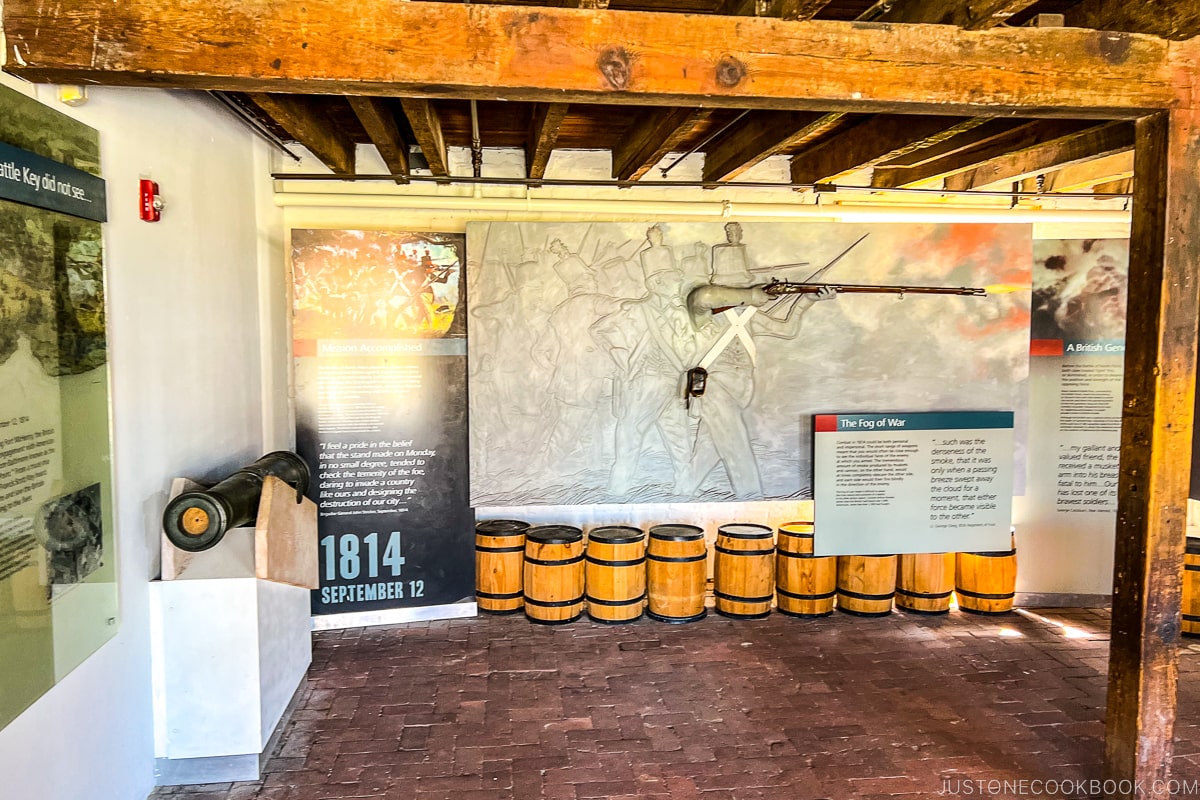 exhibits at Fort McHenry