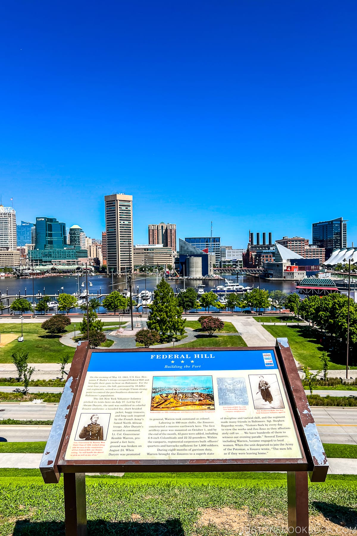 view of Baltimore from Federal Hill Park