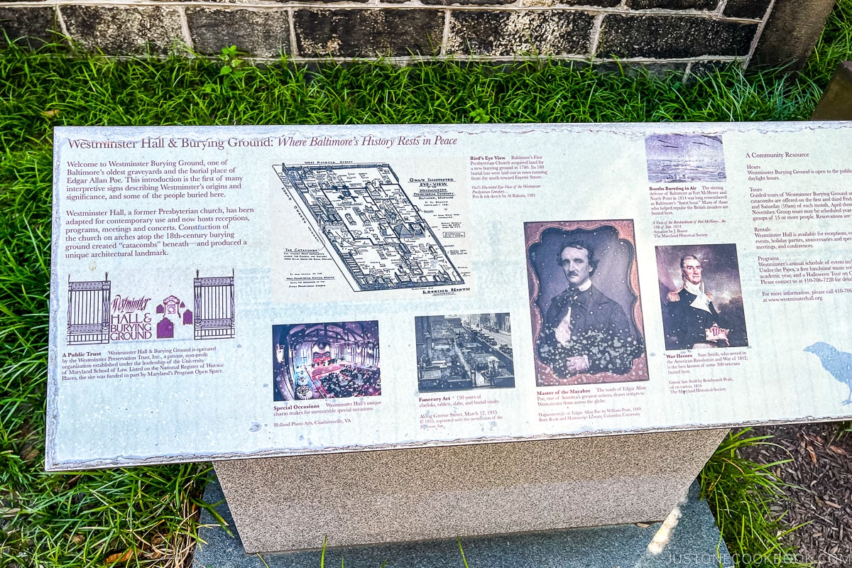 sign for Westminster Hall and Burying Ground