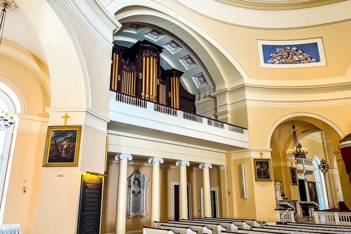 the organ at Basilica of the National Shrine of the Assumption of the Blessed Virgin Mary