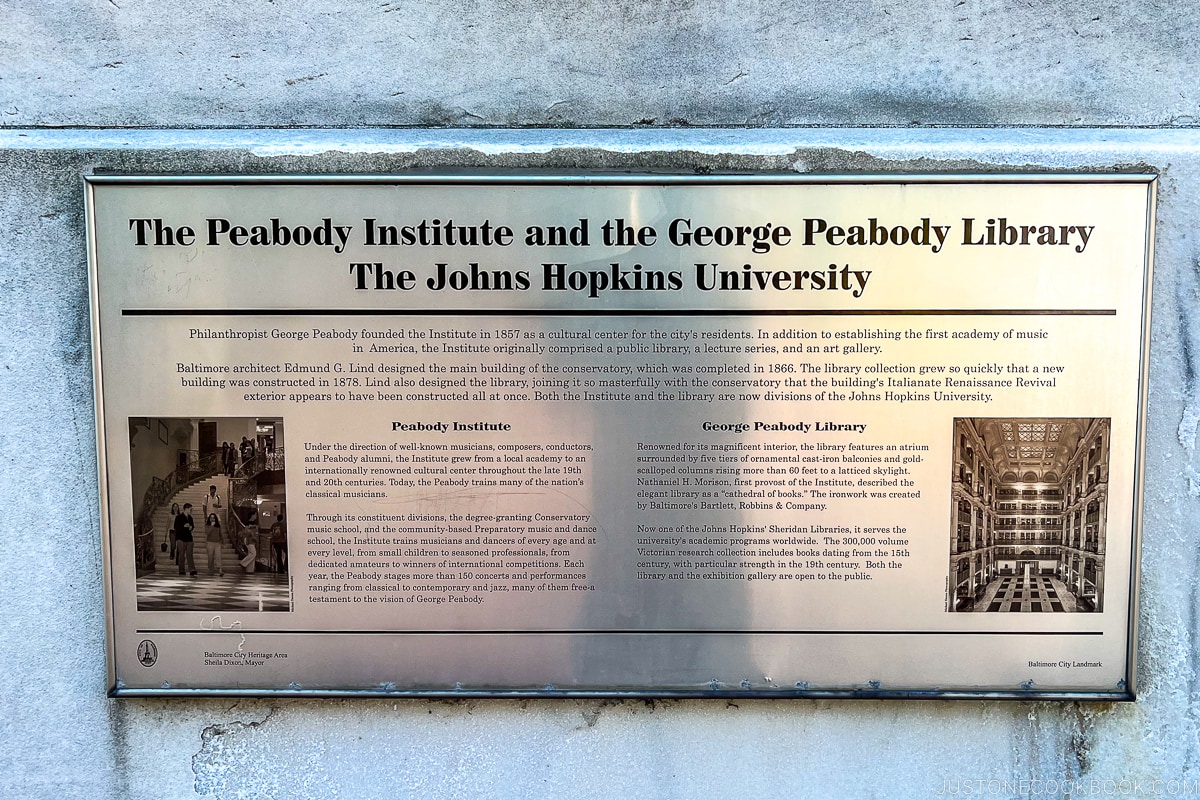 sign for the Peabody Library