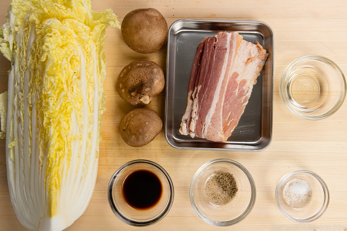 Napa Cabbage Stir Fry Ingredients