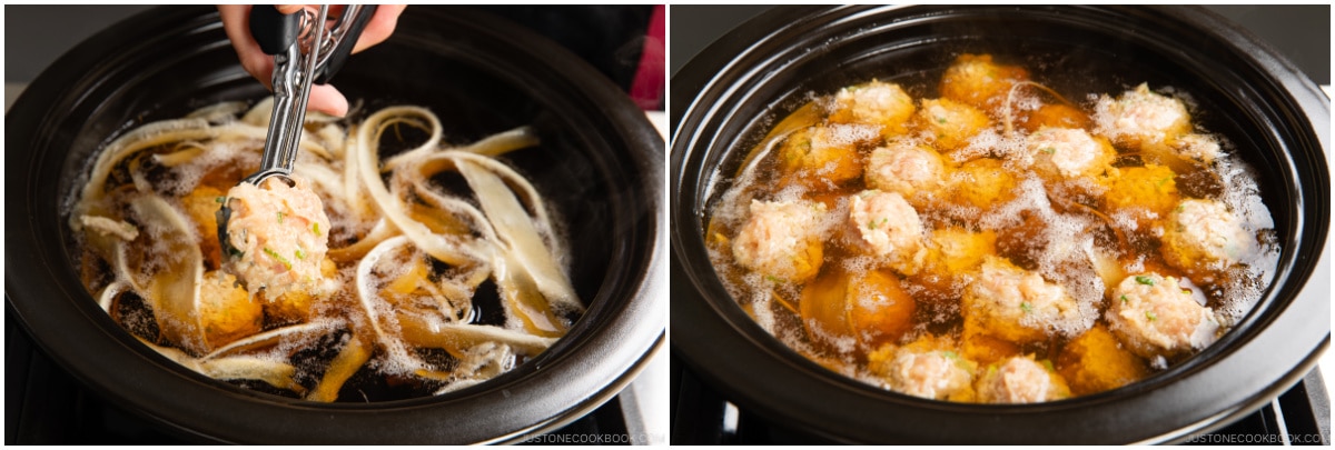 Tsukune Hot Pot 鶏つくね鍋 • Just One Cookbook