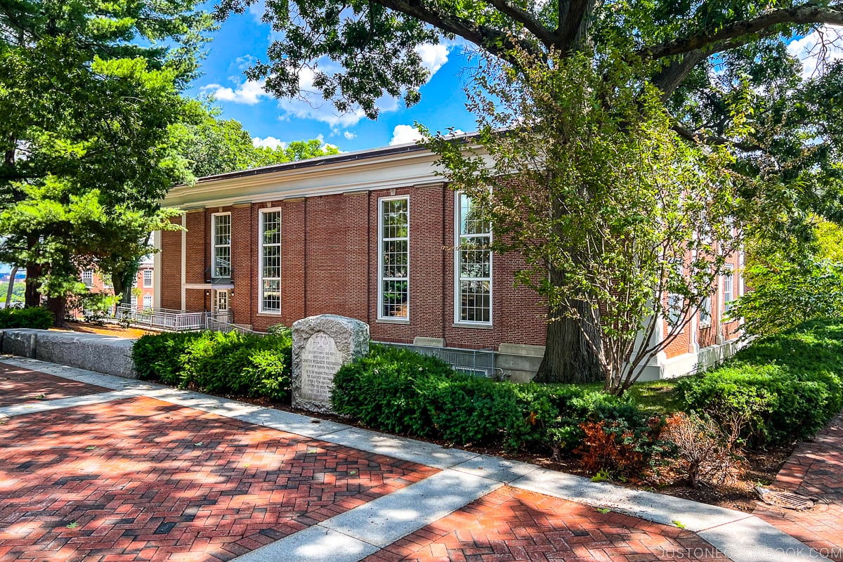 a brick building at Tufts University