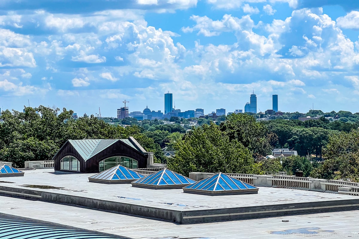 view of downtown Boston from Tufts University