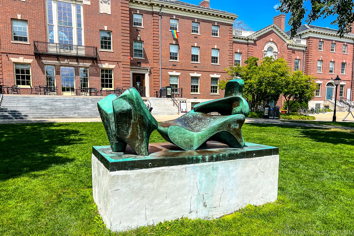 Henry Moore statue at Brown University