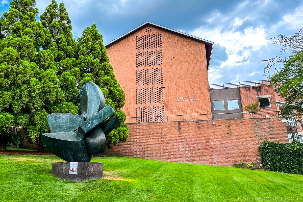 Henry Moore sculpture in front of Rhode Island School of Design