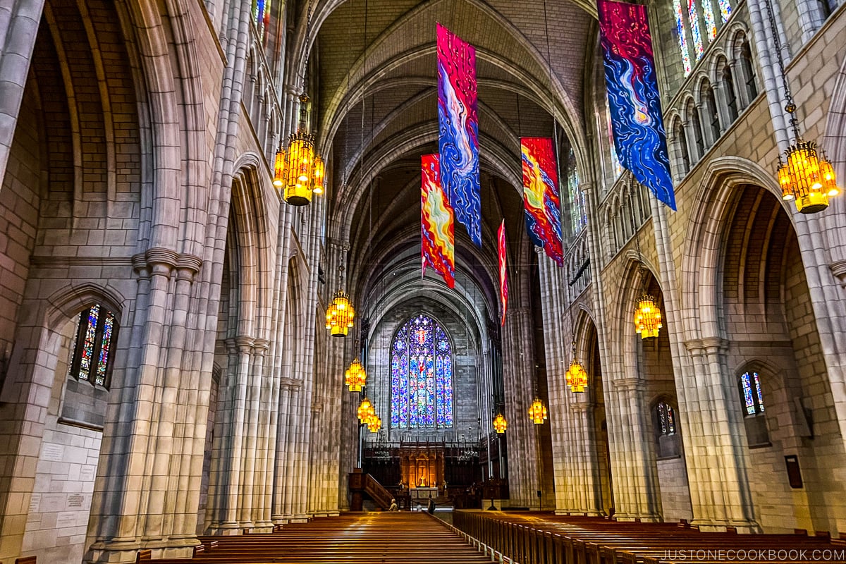 the main hall inside Princeton University Chapel