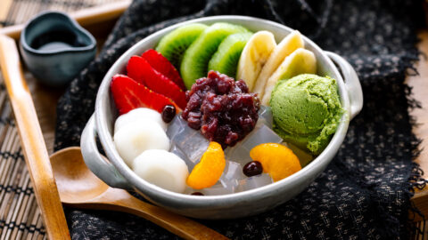 Anmitsu フルーツ白玉クリームあんみつ • Just One Cookbook