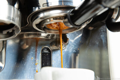 espresso dripping from portafilter