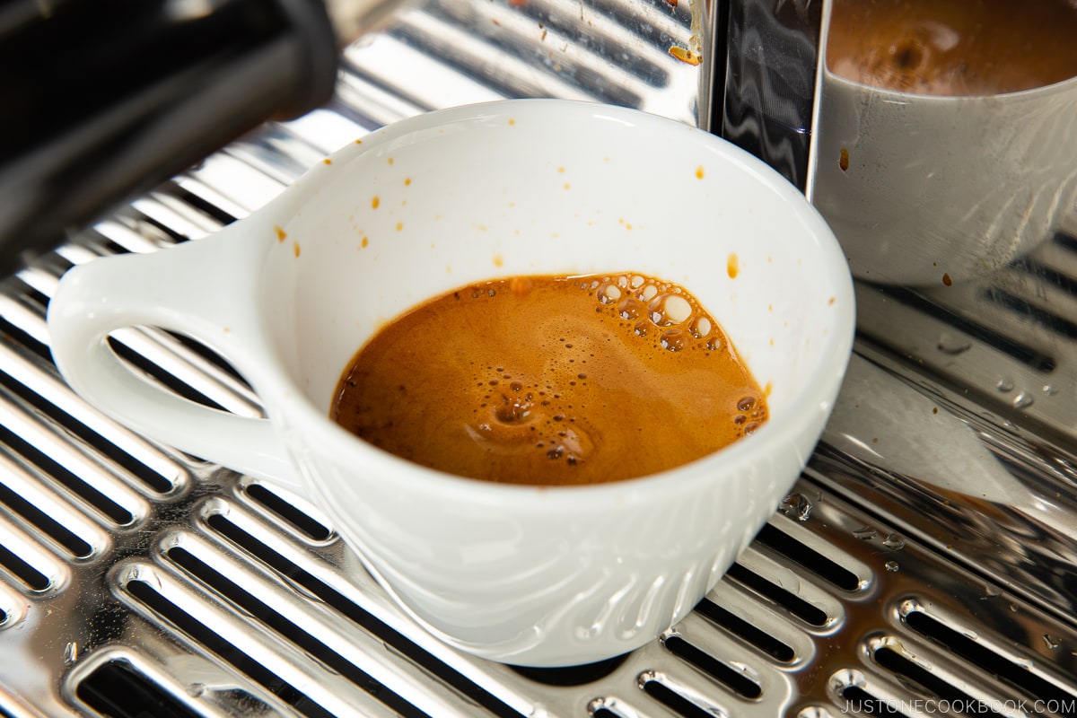 espresso in a white mug