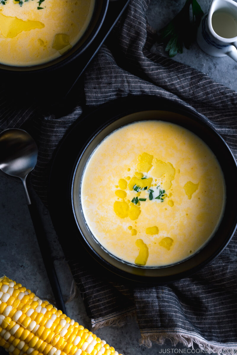 Corn Potage コーンポタージュ (Japanese Corn Soup) Just One Cookbook