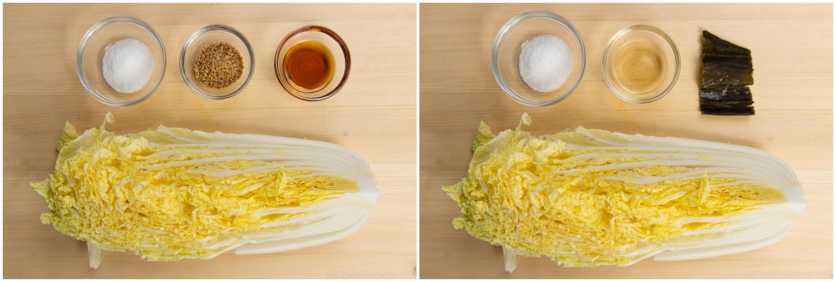 Napa Cabbage Pickles Ingredients