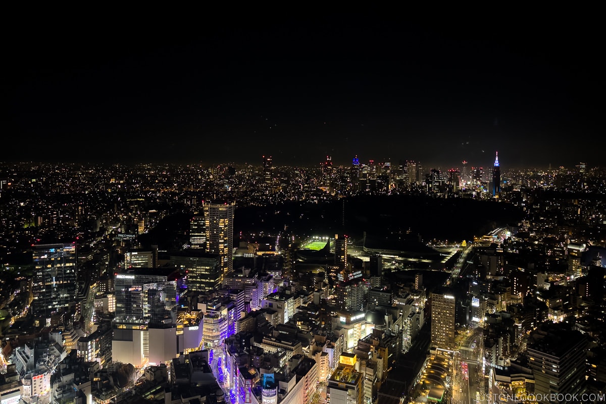 night view of Shibuya and Shinjuku
