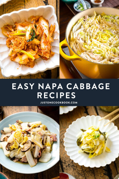 easy napa cabbage recipes including kimchi, hot pot, stir fry, and pickled