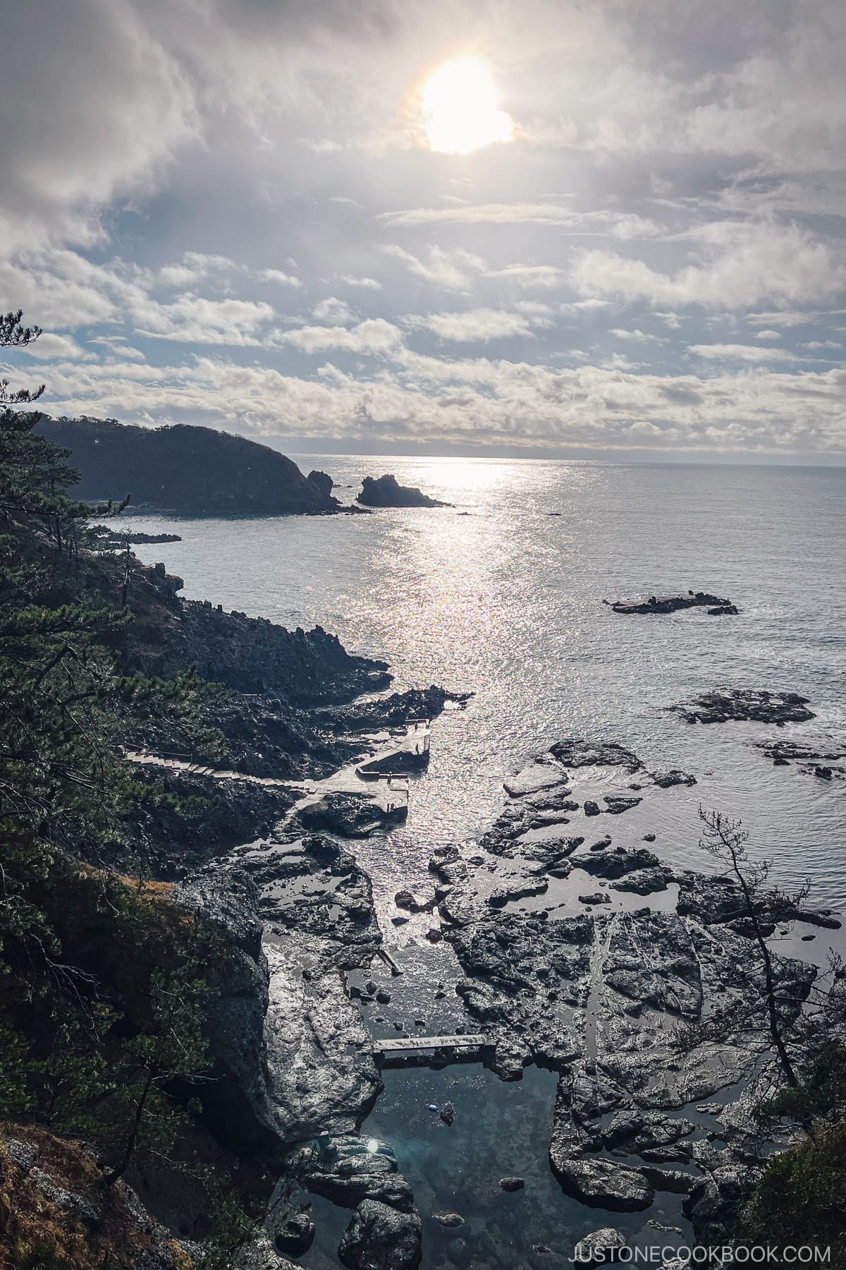 view of a rocky coastline