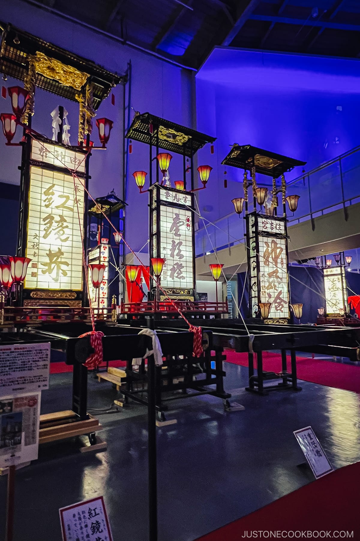 Wajima Kiriko lanterns on display