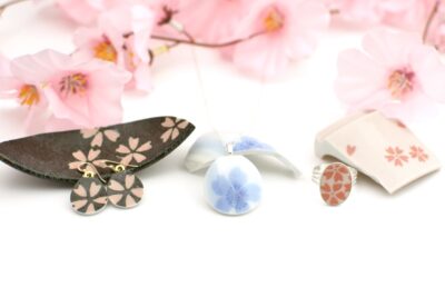 handmade sakura motif jewelry