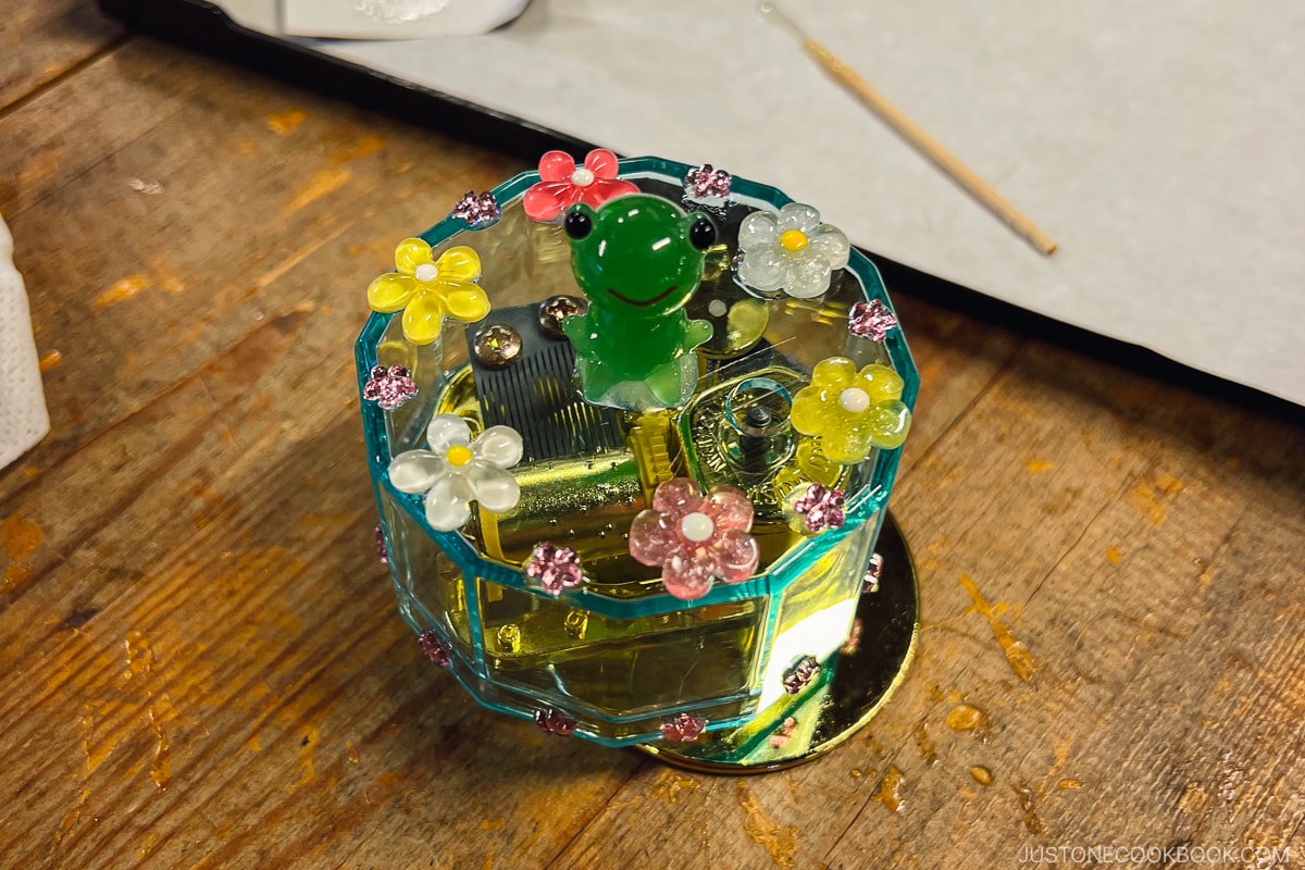 a decorated mini music box