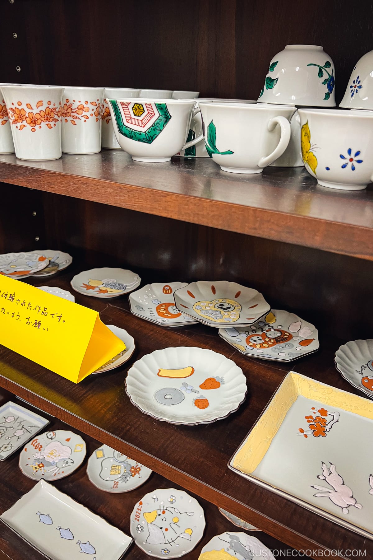 unfinished porcelains on a shelf