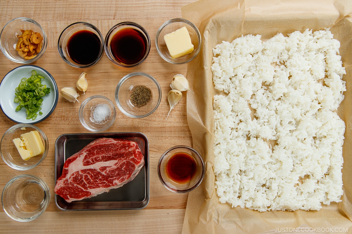 Steak Garlic Rice Ingredients