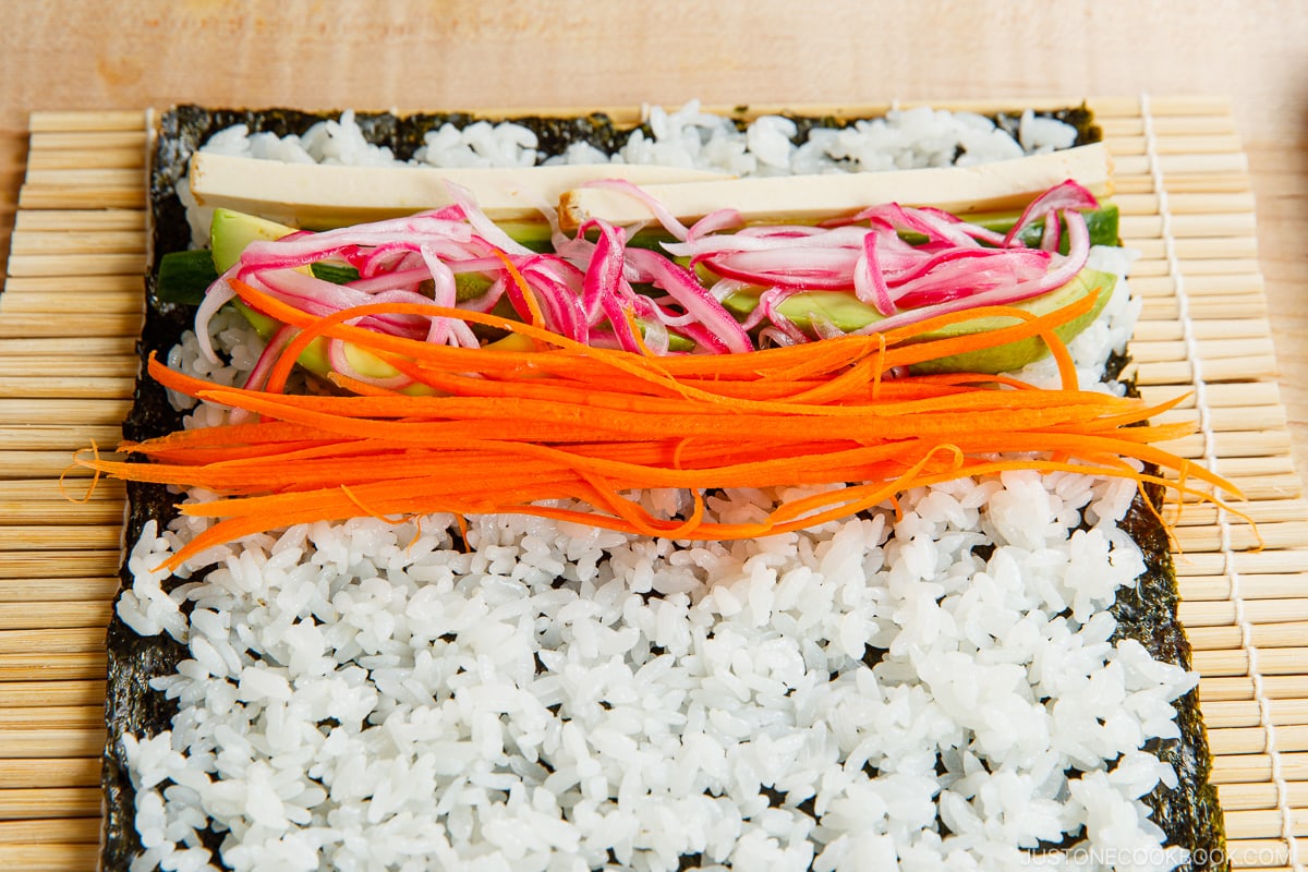 Vegetarian Sushi Rolls-step by step-47