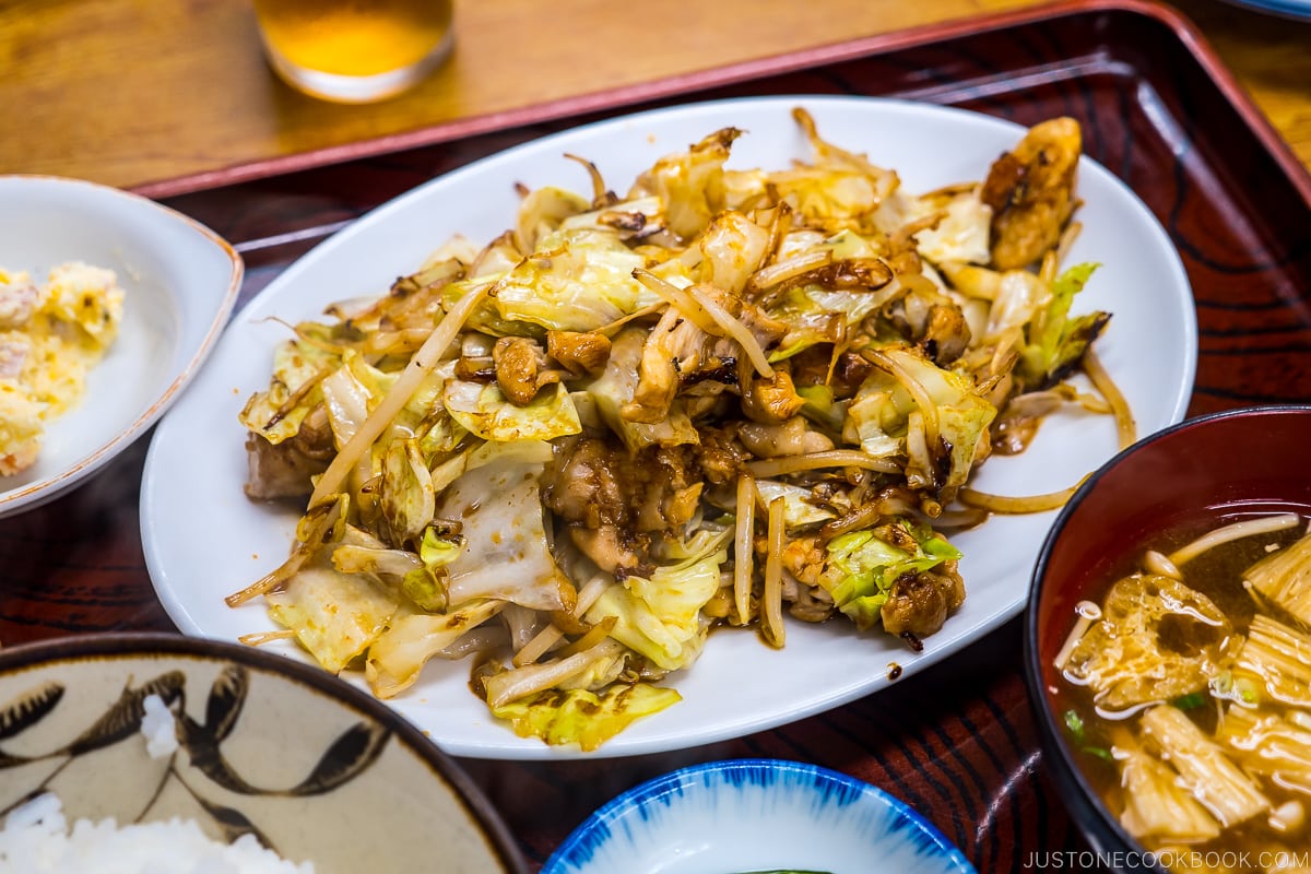 stir fried vegetable on a white plate