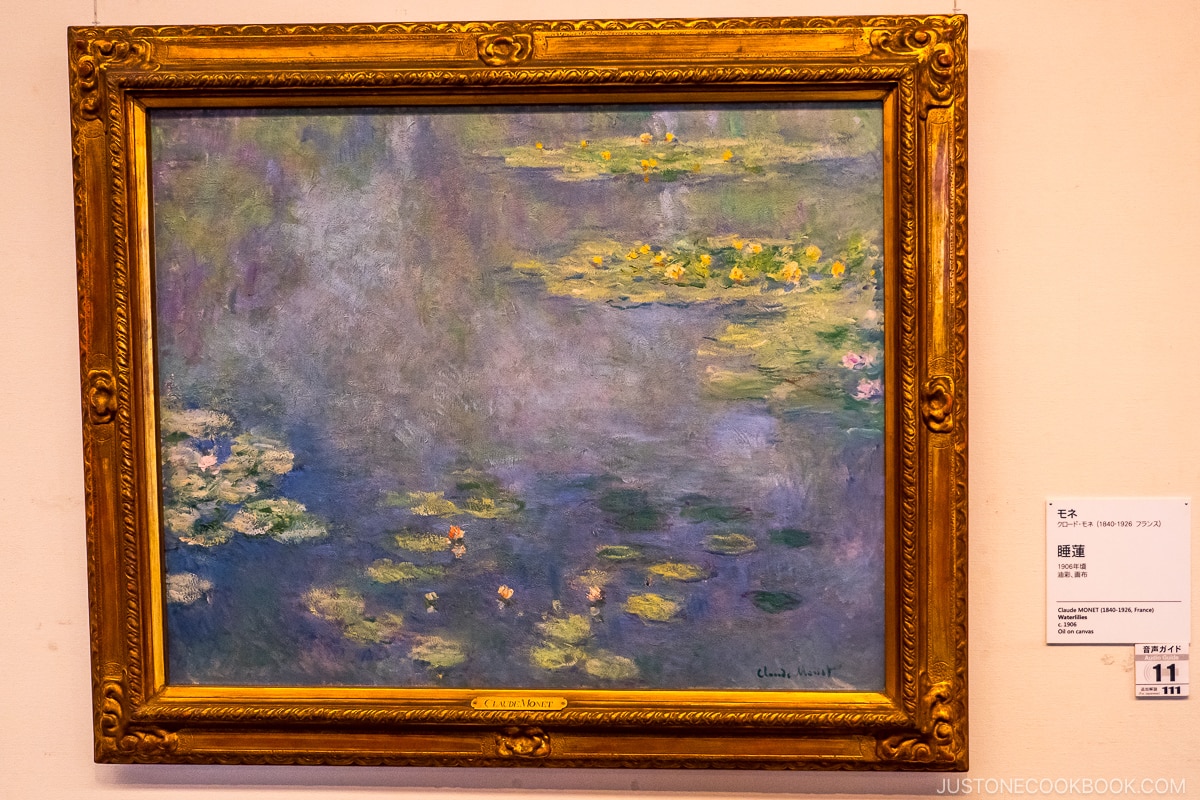 art by Monet on a wall