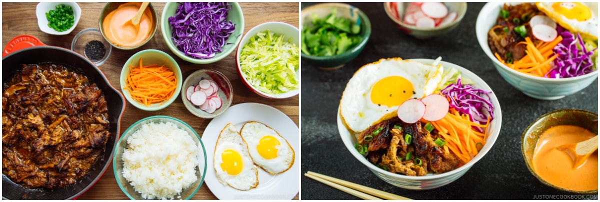 Asian Pulled Pork Rice Bowls