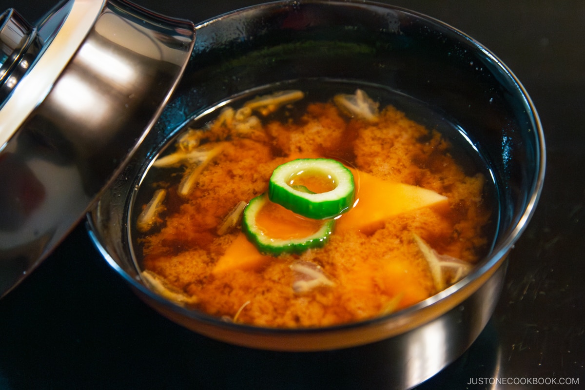 Kaiseki Course in Kyoto Miso Soup