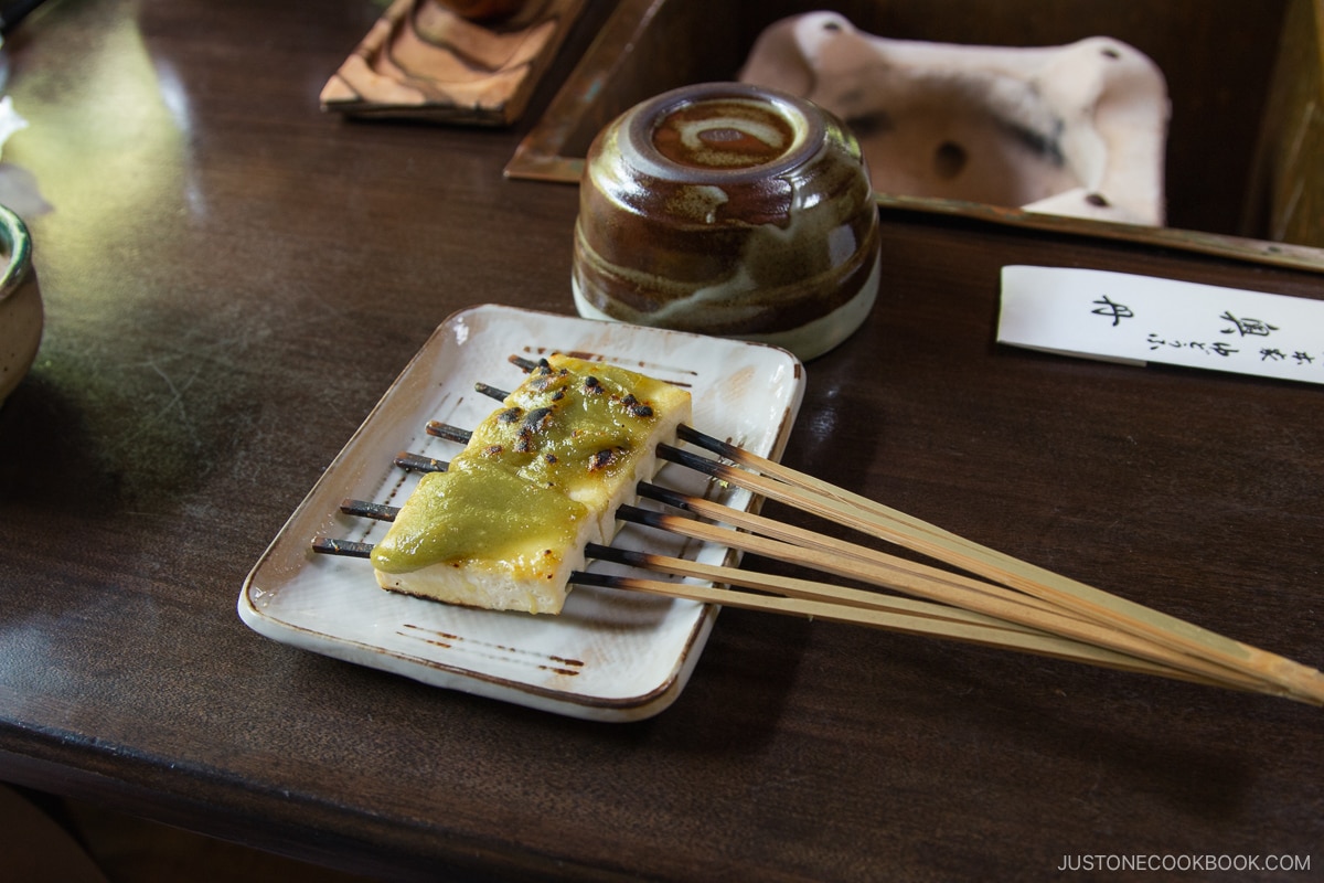 grilled tofu on skewers