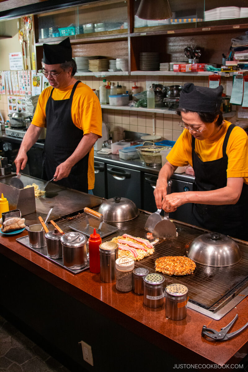 Okonomiyaki restaurant in Kyoto