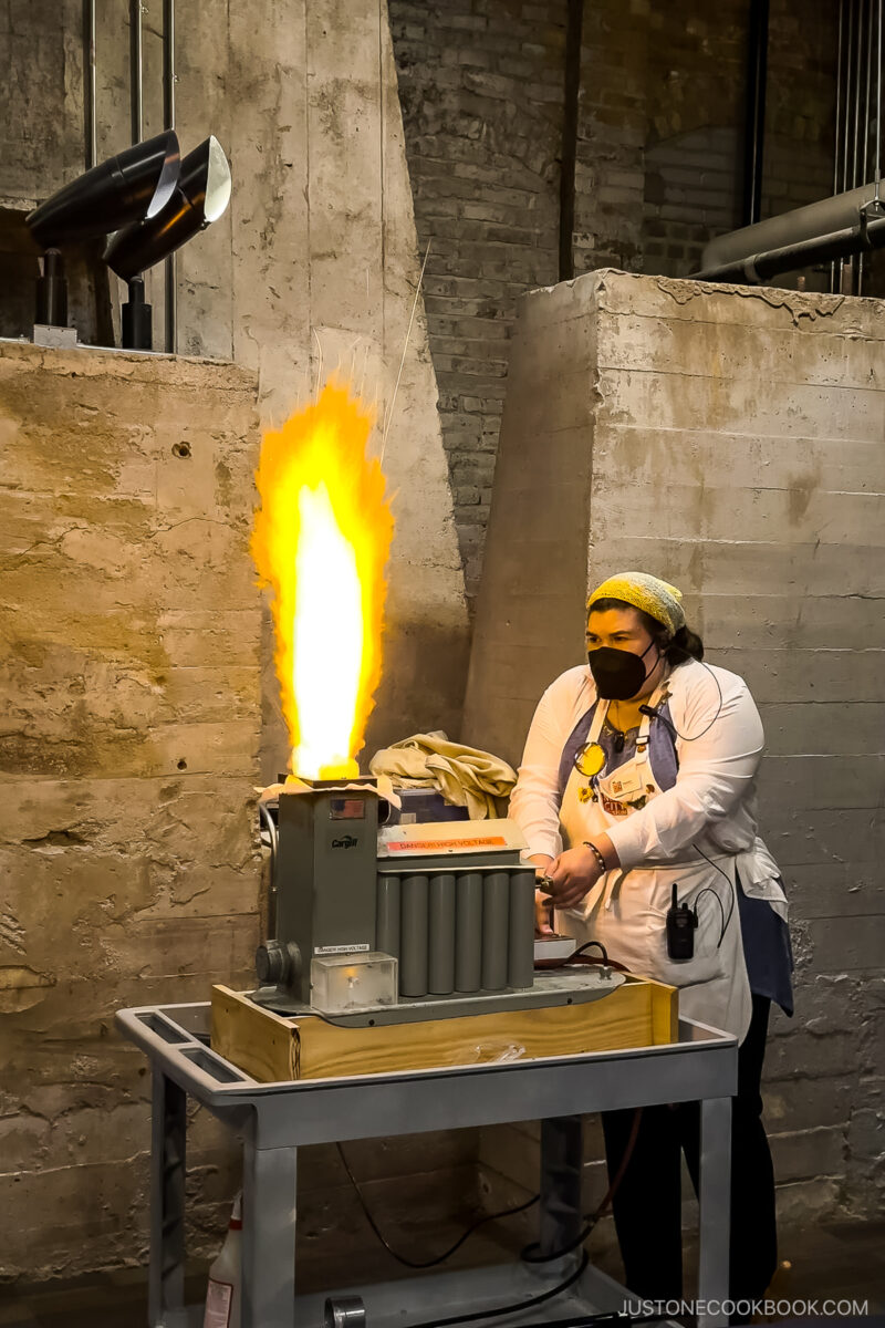 demonstration of flour explosion