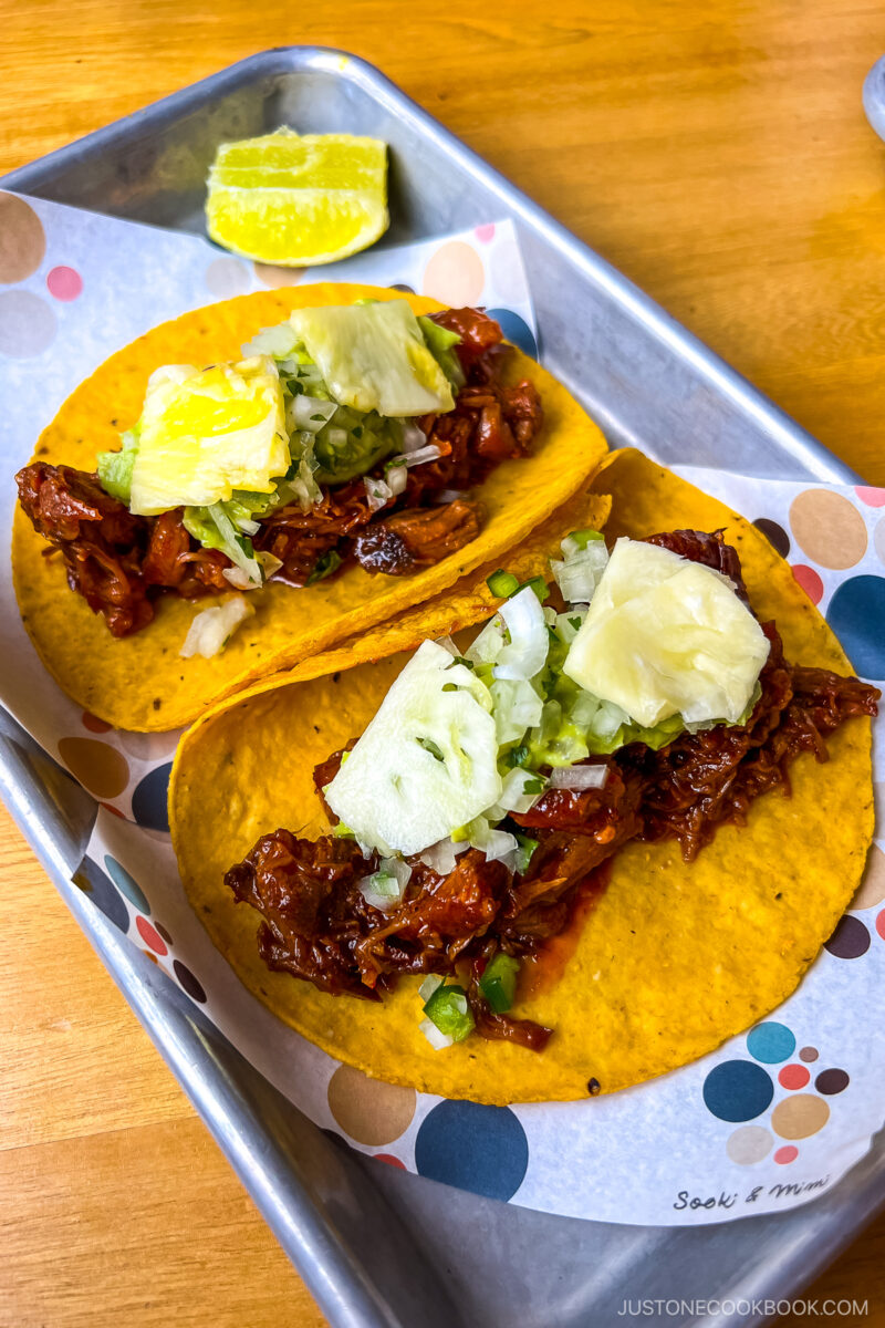 Korean pork tacos