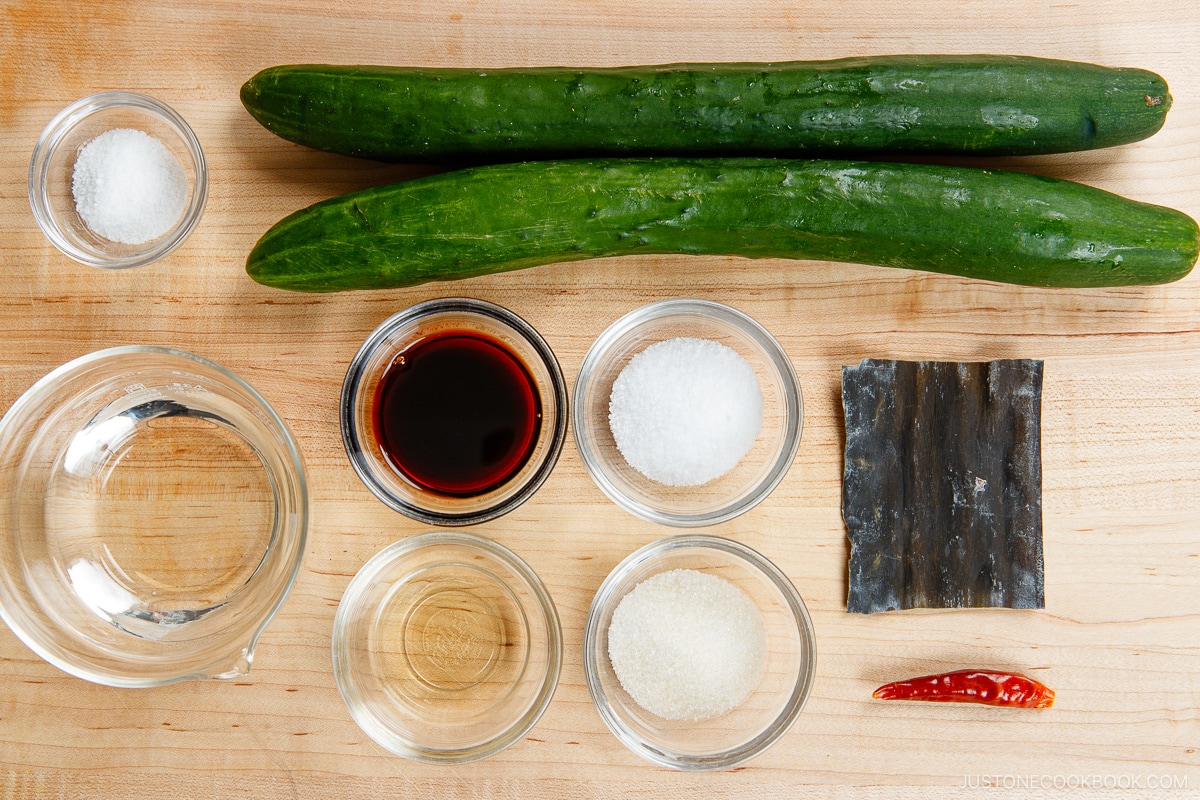 Cucumber On A Stick (Kyuri Asazuke) Ingredients