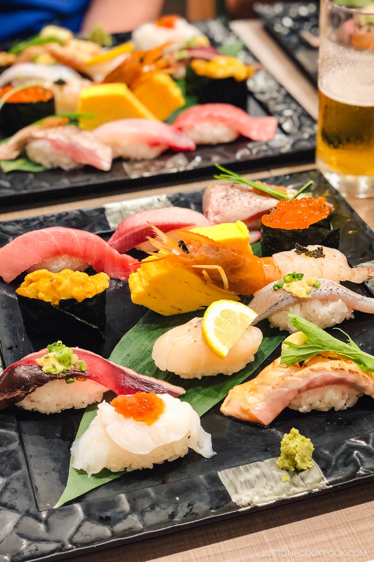 assorted sushi on a plates