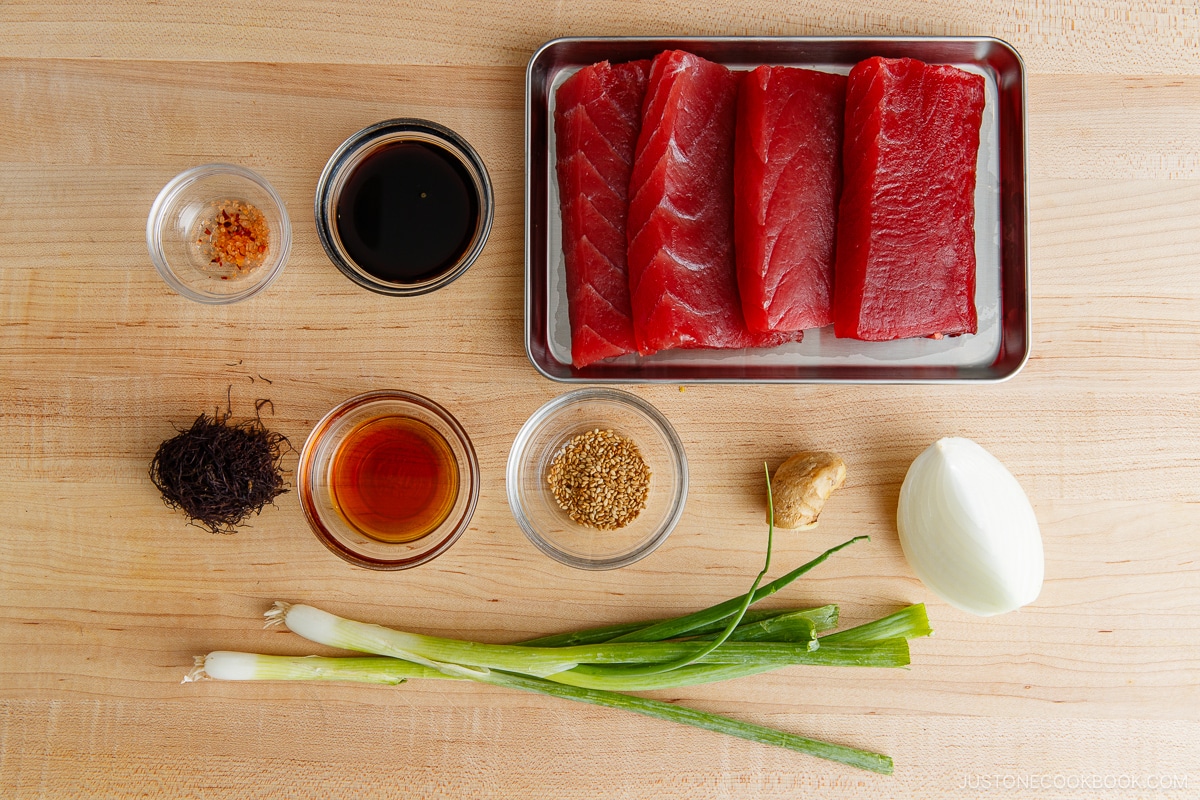 Tuna Poke Ingredients