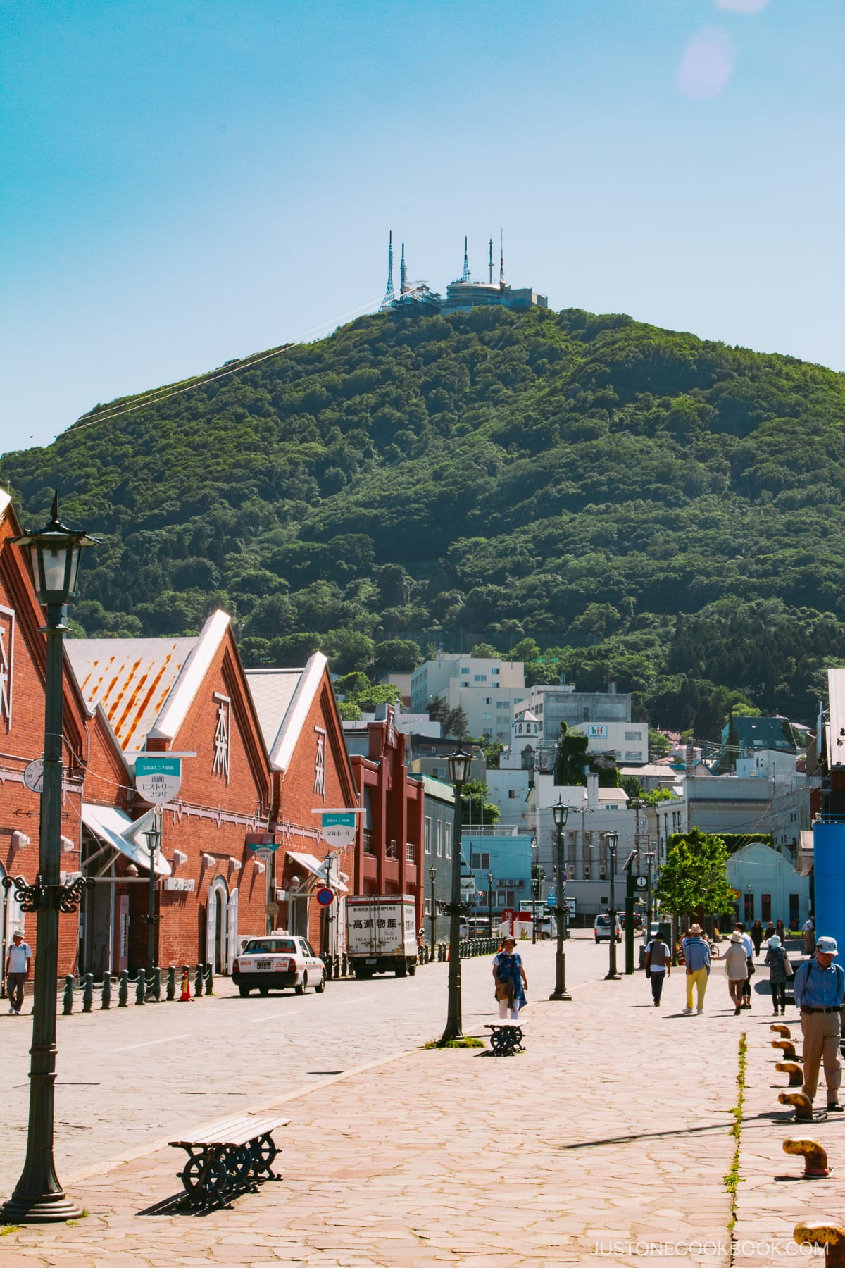 Red brick warehouses in Hakodate