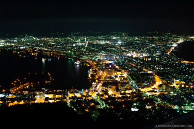 View from Mt Hakodate, one of the three best night views in Japan