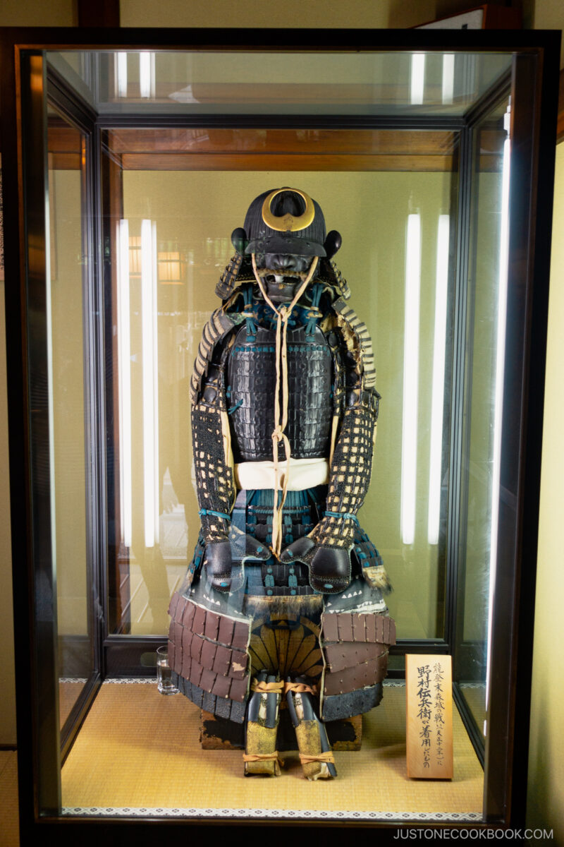 Samurai armour wear on exhibition in Nagamachi Samurai District