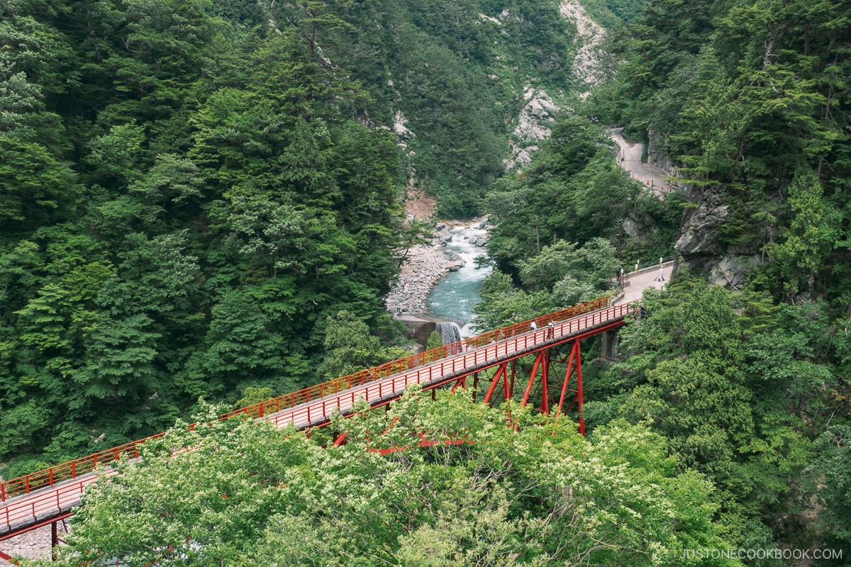 Okukane Bridge at Keyakidaira Kurobe Gorge