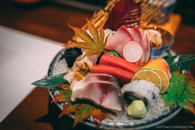 sashimi on a plate