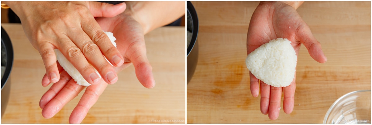 Onigiri Forming Triangle Shape