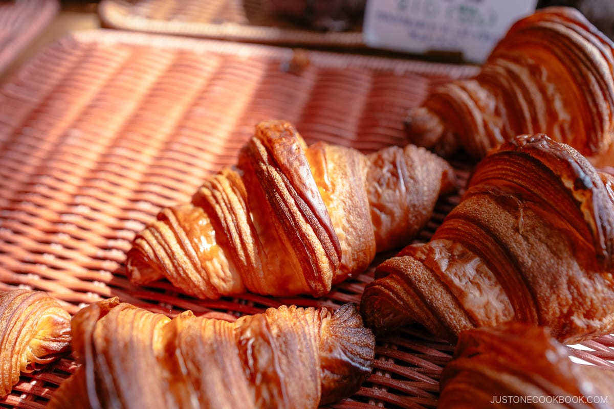 Freshly baked croissants