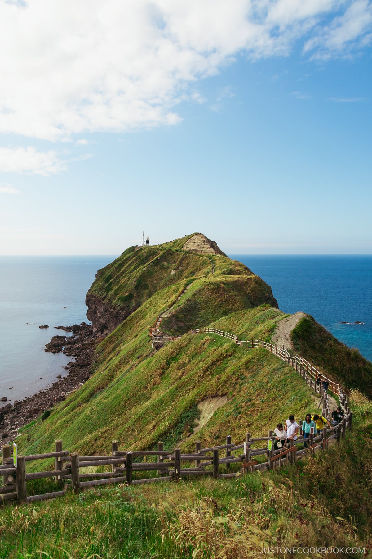 Cape Kamui with the blue ocean and sky